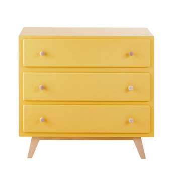 SWEET Yellow 3-Drawer Chest (80 x 85cm)