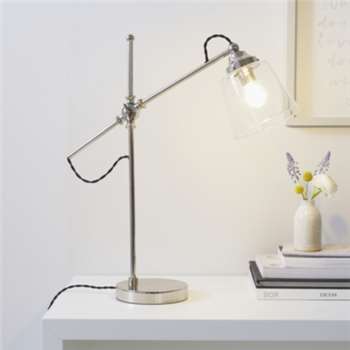 Tapered Desk Lamp - Silver (47.5 x 54cm)