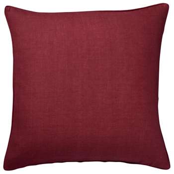 Tight Weave Linen Cushion Cover, Large - Blood Orange (51 x 51cm)