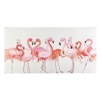 TROPICALE Pink Flamingo Canvas (H70 x W140 x D4cm)