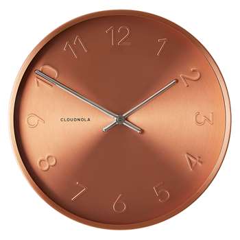 Cloudnola Trusty Copper Wall Clock (Diameter 30cm)