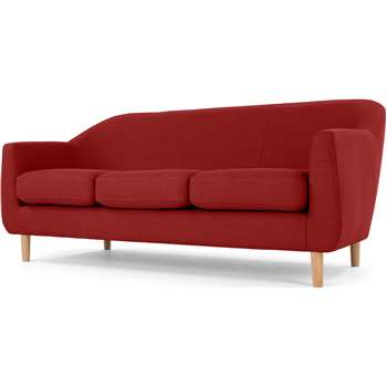 Tubby 3 Seater Sofa, Postbox Red (73 x 170cm)
