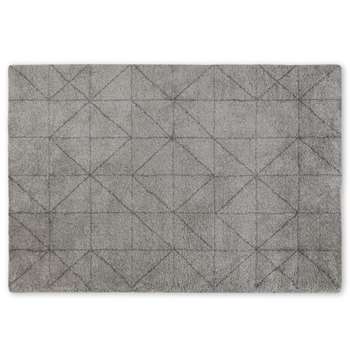 Tucker Geo Pile Large Rug, Mist Grey (H160 x W230cm)