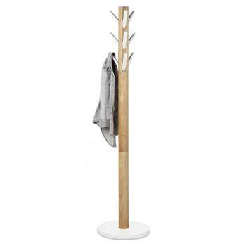 Umbra Flapper Coat Rack - White/Natural (H165 x W40.5 x D40.5cm)