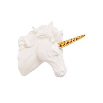 Unicorn head decorative wall figure (30.5 x 24.5cm)