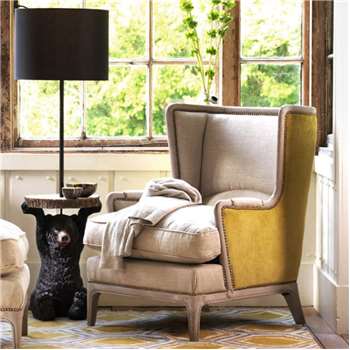 Valentin Yellow Velvet Armchair (H92 x W70 x D70cm)