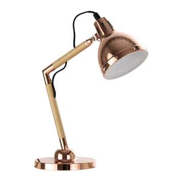 VANITE copper metal desk lamp (34 x 14cm)