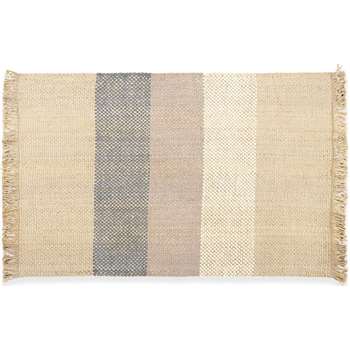 Varzea Jute Wool Rug Medium, Natural/Blue (H140 x W200cm)