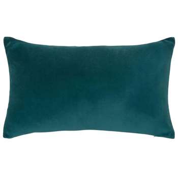 Velvet Cushion in Peacock Blue (H30 x W50cm)