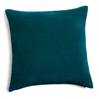 Velvet cushion, peacock blue (45 x 45cm)