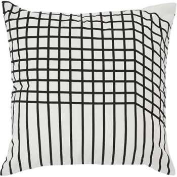 Vico Optical Grid Cushion, White and Black (45 x 45cm)