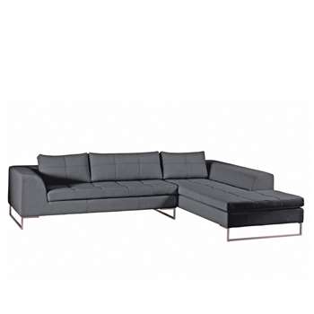 Vienna right hand corner sofa grey (63 x 287cm)