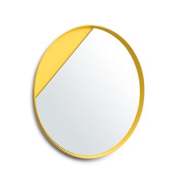 Vitamin Eclipse Yellow Aluminium Mirror (Diameter: 47cm)