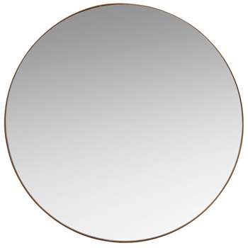 WARREN - Matte Gold Round Metal Mirror D48 (H47.5 x W47.5 x D2cm)