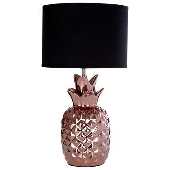Wendi Ceramic Table Lamp - Copper & Black (40 x 23cm)