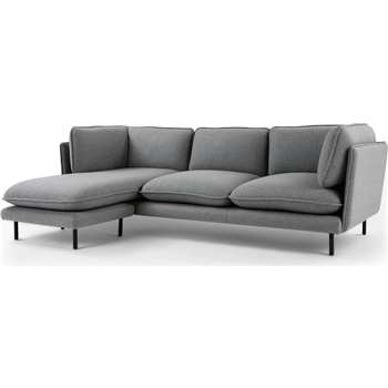 Wes Corner Chaise, Whisper Grey (80 x 232cm)