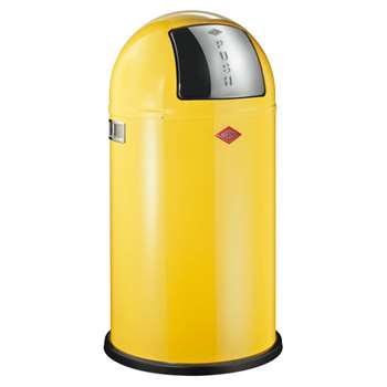 Wesco Pushboy Bin - Lemon Yellow (H75.5 x W40 x D40cm)