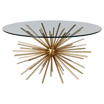 west elm Sputnik Coffee Table, Brass / Glass (H43 x W73.6cm)