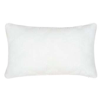 White Cotton Cushion Cover with Print (H30 x W50cm)