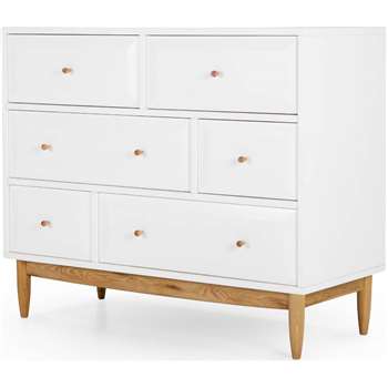 Willow Chest of Drawers, Oak and White (86 x 105cm)