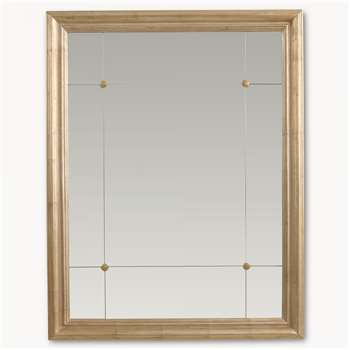 Wilton Tiled and Button Mirror in Gilded Frame (90 x 70cm)