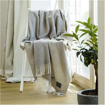 WoolMe Cashmere Wool Light Colours Throws Everest Herringbone (130 x 180cm)