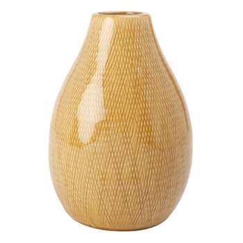 Yellow Ceramic Vase (H23.5 x W16.5 x D16.5cm)