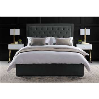 ZENO Upholstered Bed - Midnight Grey (H130 x W205 x D143cm)