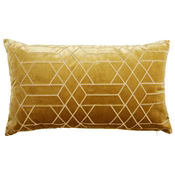 ZOLA graphic mustard yellow cushion (30 x 50cm)