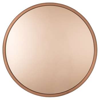 Zuiver Bandit Round Wall Mirror in Copper (Diameter 60cm)